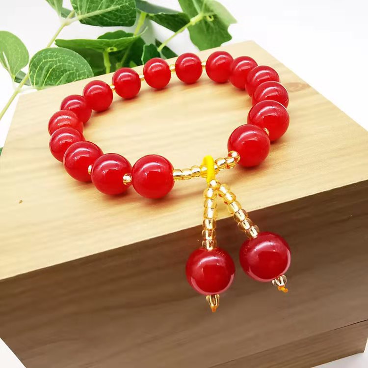 Korean Style Beaded Couple Colorful Transparent Bracelets