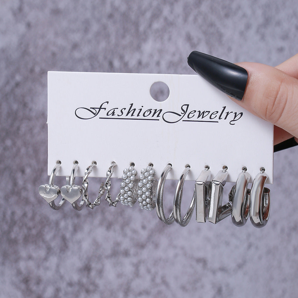 Women's Advanced Metal Suit Creative Simple Shaped Earrings
