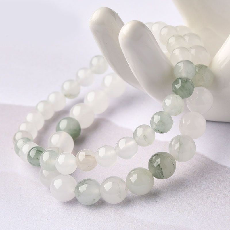 Beads Emerald Buddha Simple Style Fresh Color Bracelets