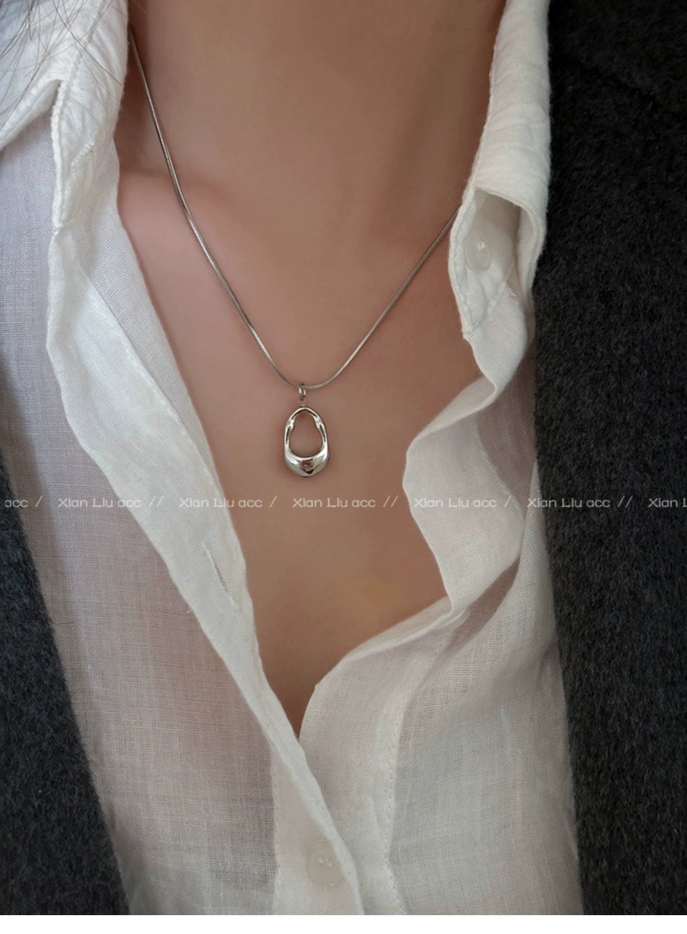 Water Drops Metal Minimalist Female Special Interest Necklaces