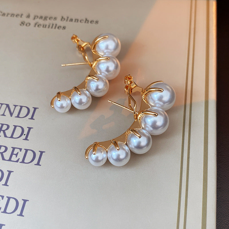 Luxury Mermaid Pearl Fashion High Sense Earrings