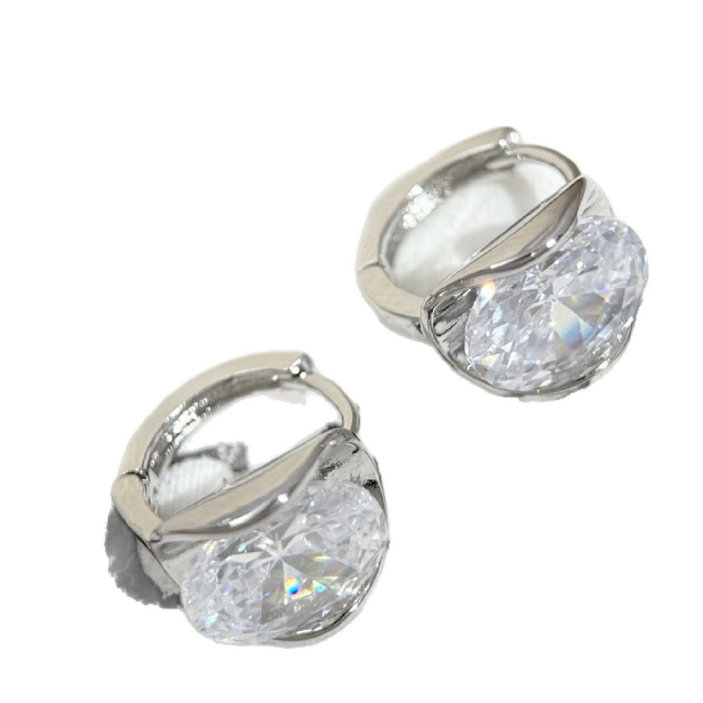 Women's Super Flash Zircon Ear Clip Light Luxury Minority Design High-grade Rings