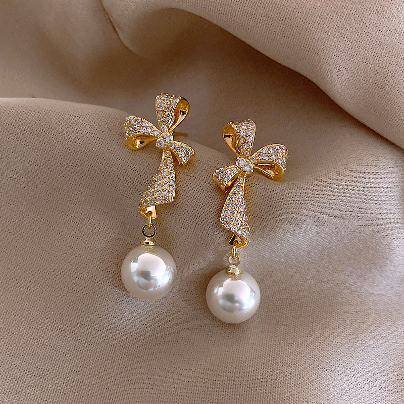 Luxury Mermaid Pearl Fashion High Sense Earrings