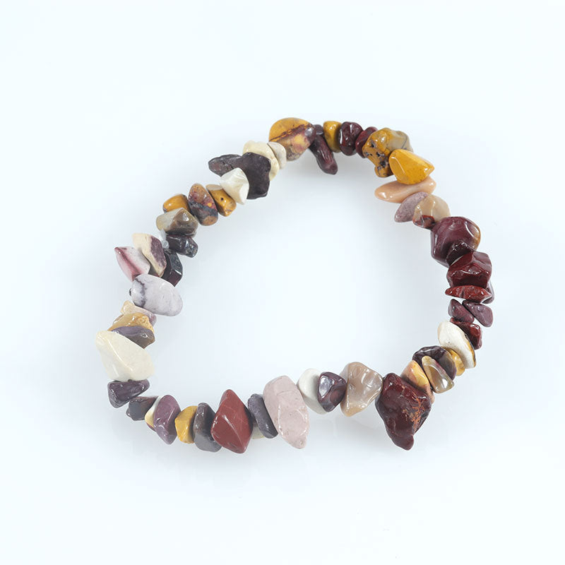 Natural Colorful Gravel Irregular Hand-woven Stretch Bracelets