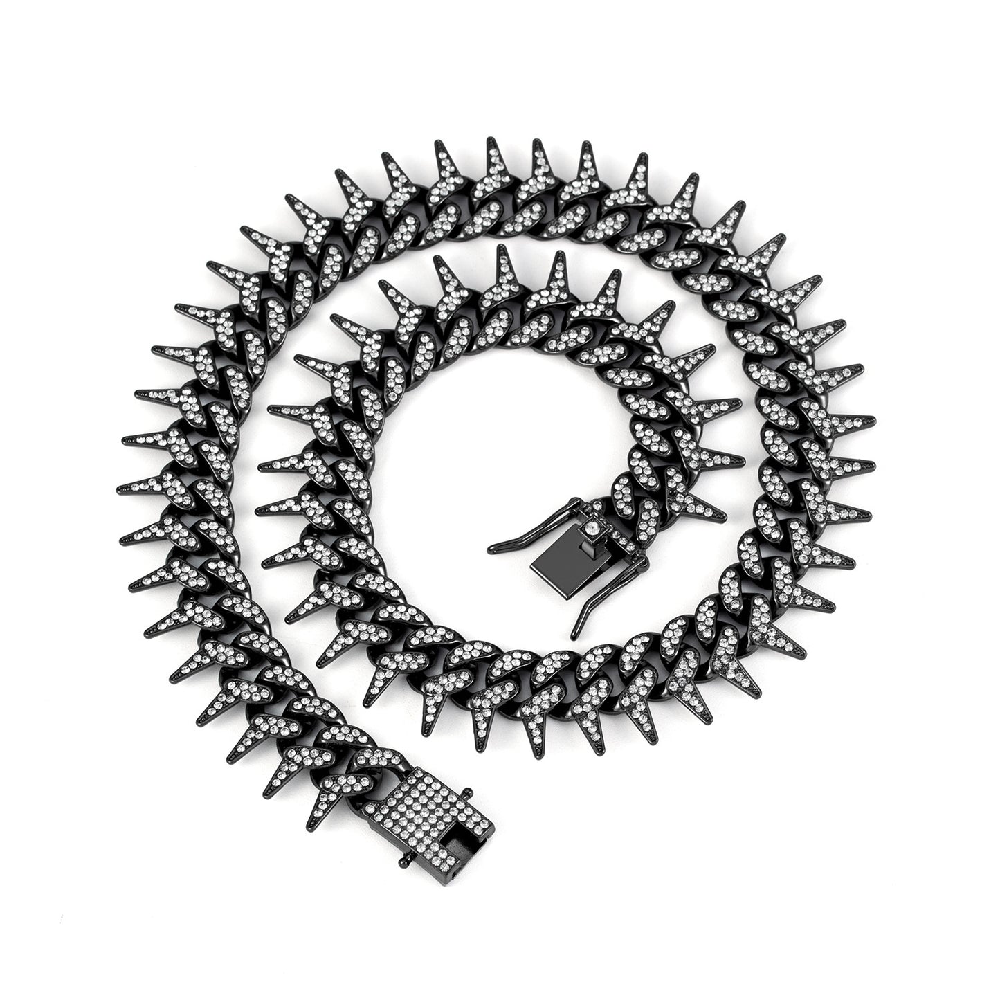 Men's Alloy Full Diamond Rock Rap Hip Necklaces