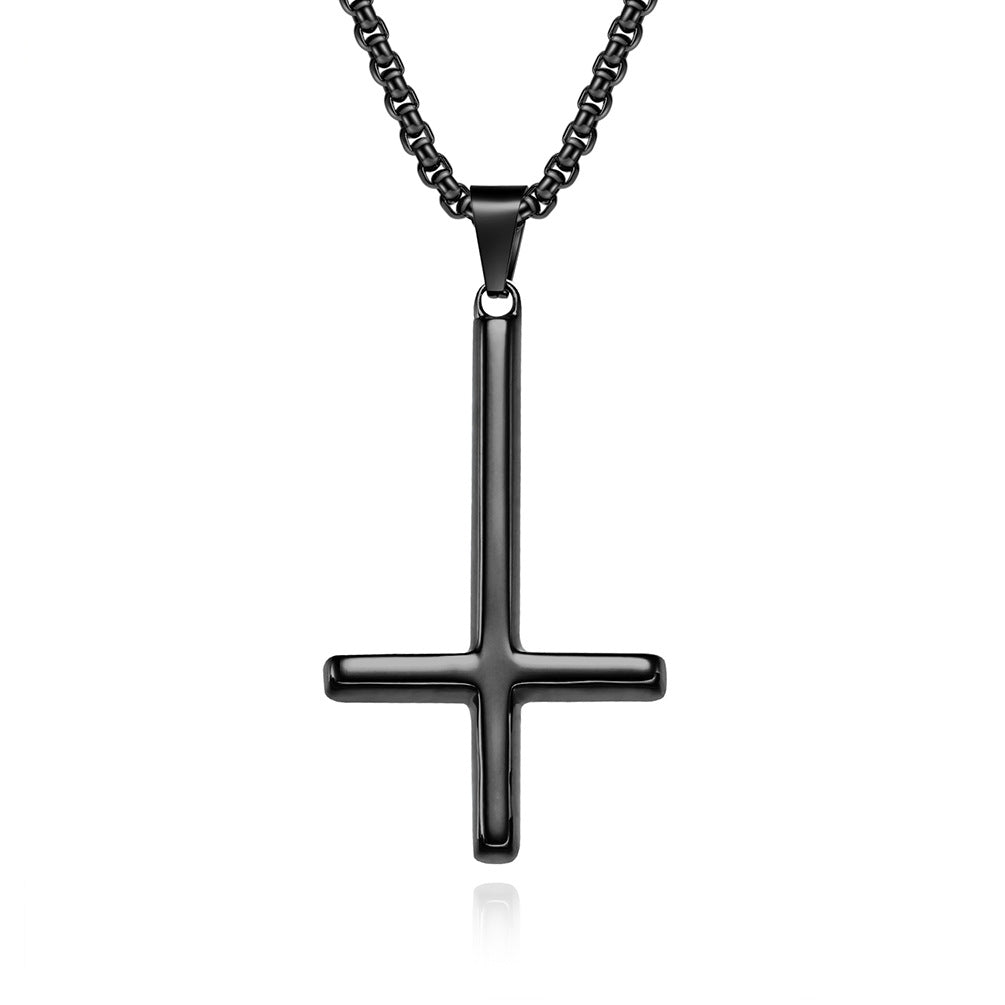 Titanium Steel Inverse Cross St. Peter Pendants