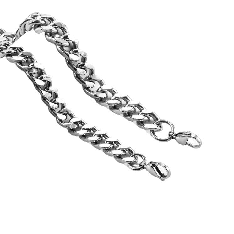 Men's Steel Chain Jewelry Hip Hop Cuban Necklaces