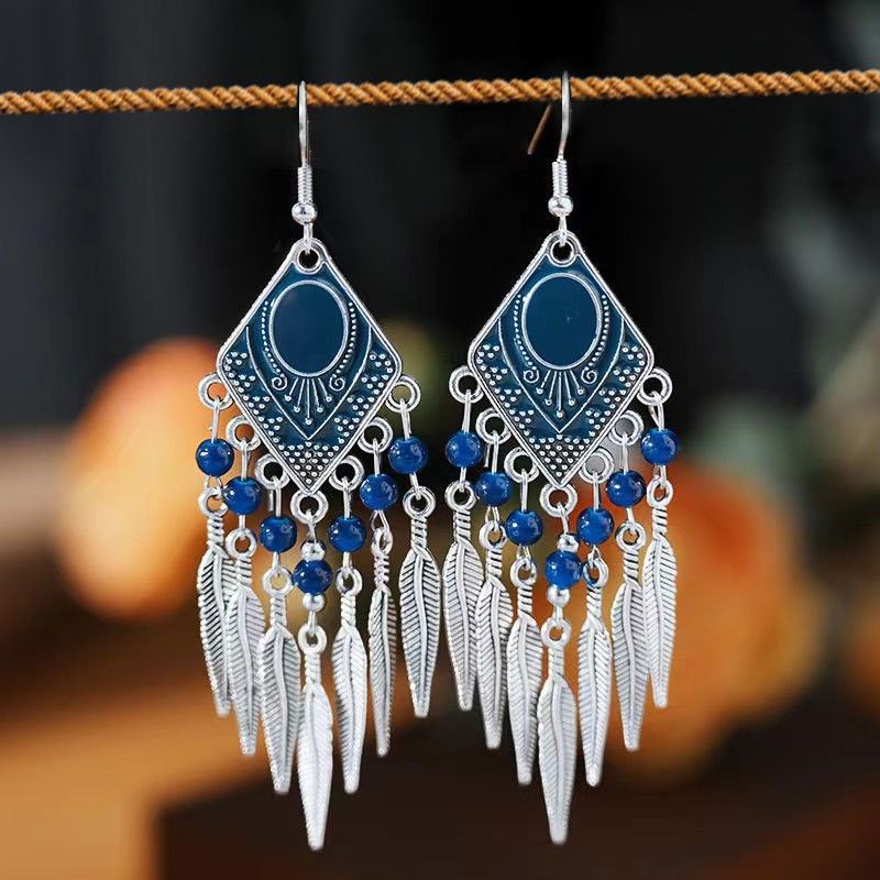 Chinese Style Retro National Miao Sier Earrings