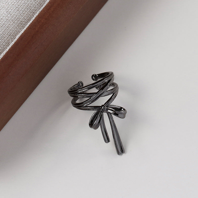 Bow Open Design Sense Adjustable Unique Niche Rings