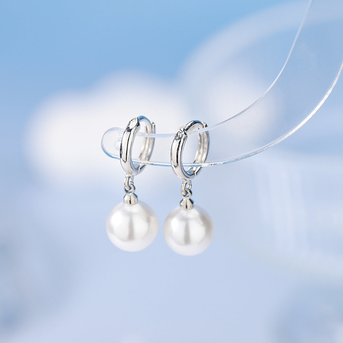 Imitation Pearl Stainless Steel Ear Clip Elegant Classic Do Earrings