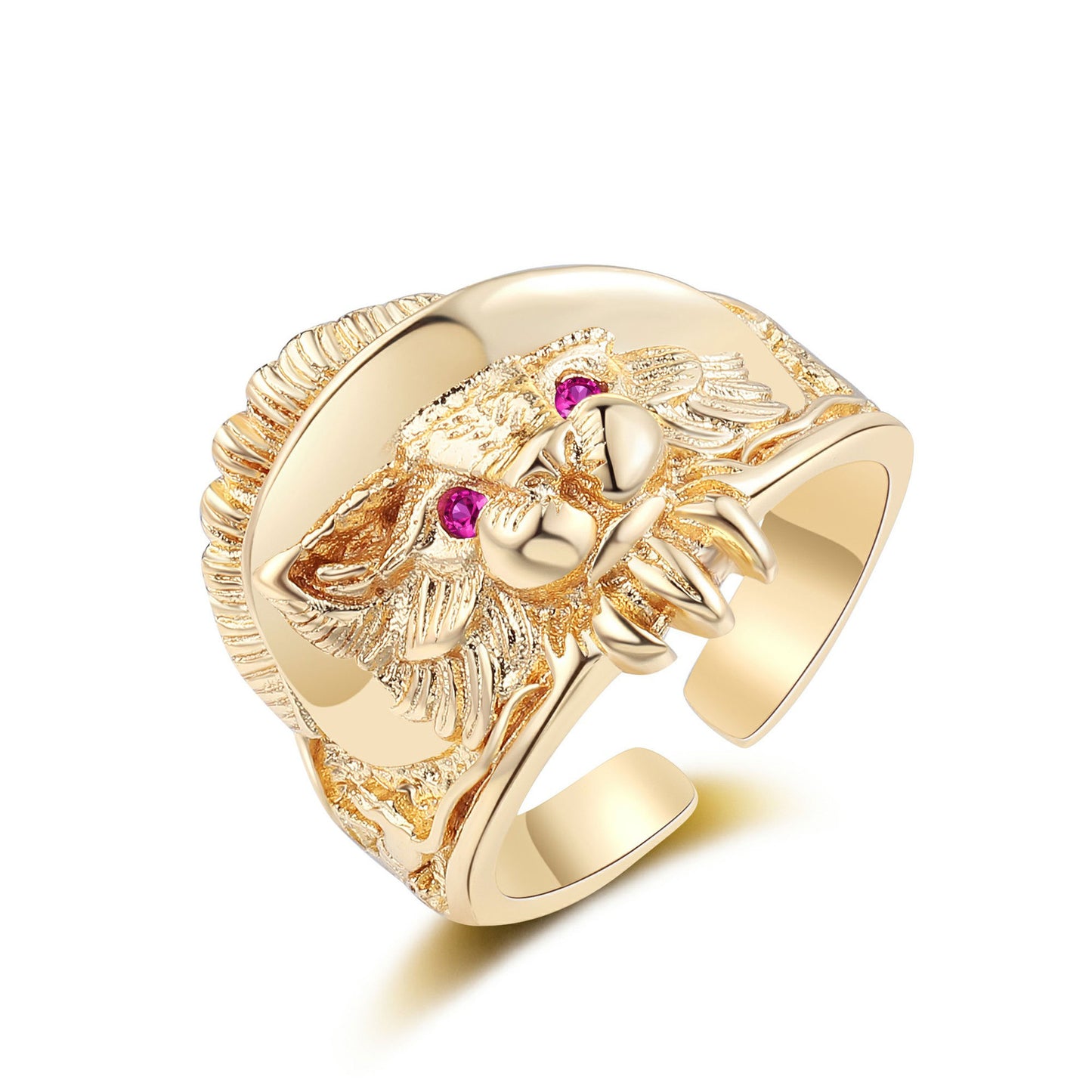 Men's Animal Cat Design Domineering Hip Hop Rings