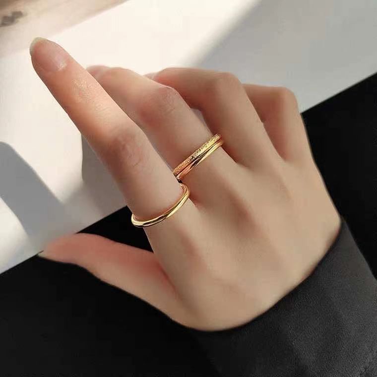 Steel Frosted Index Finger Female Korean Rings