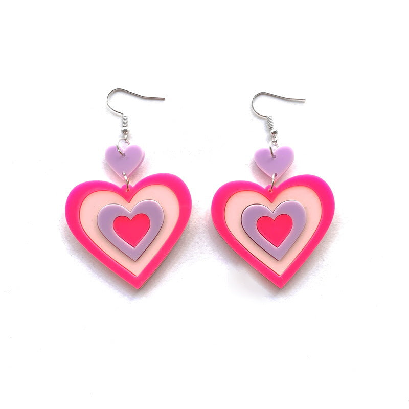 Love Letter With Heart Envelope Cupid Boots Earrings