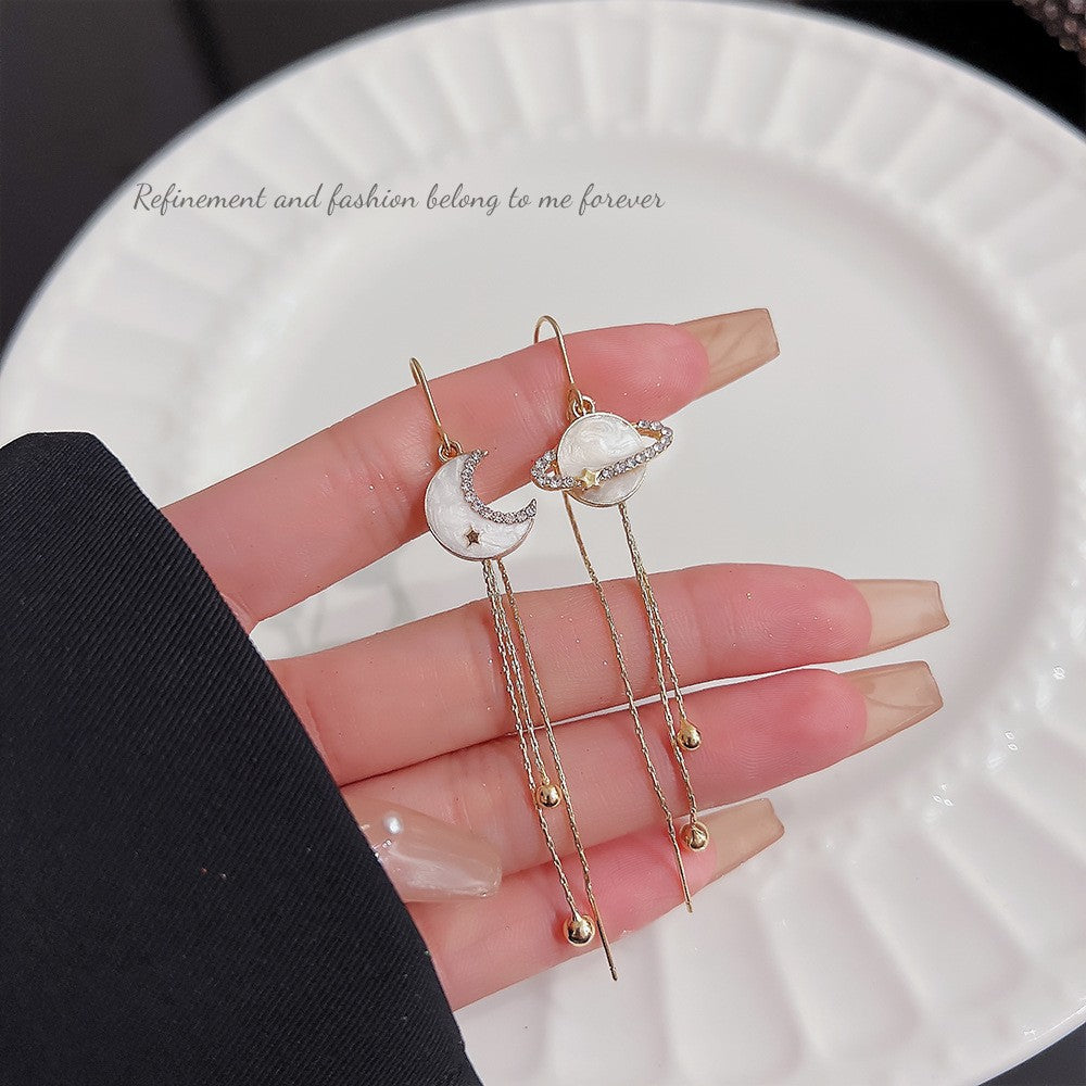 Needle Elegant Tassel Advanced Simple Thin Earrings