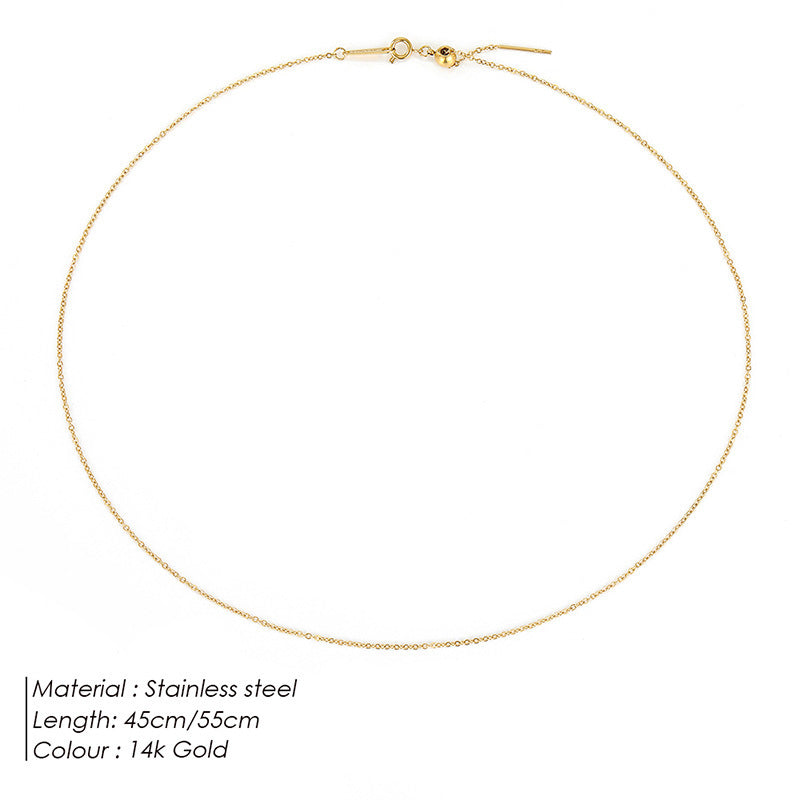 Women's Fashion Simple Decoration Adjustable Combination Stainless Necklaces