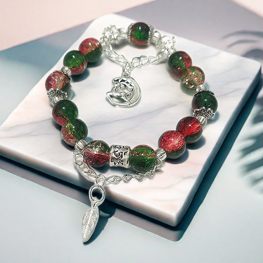 Jade Broken Glaze Feather Female Temperament Bracelets