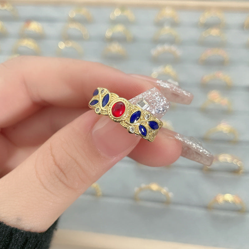 Flower Fashion Personalized Opening Adjustable Index Finger Rings