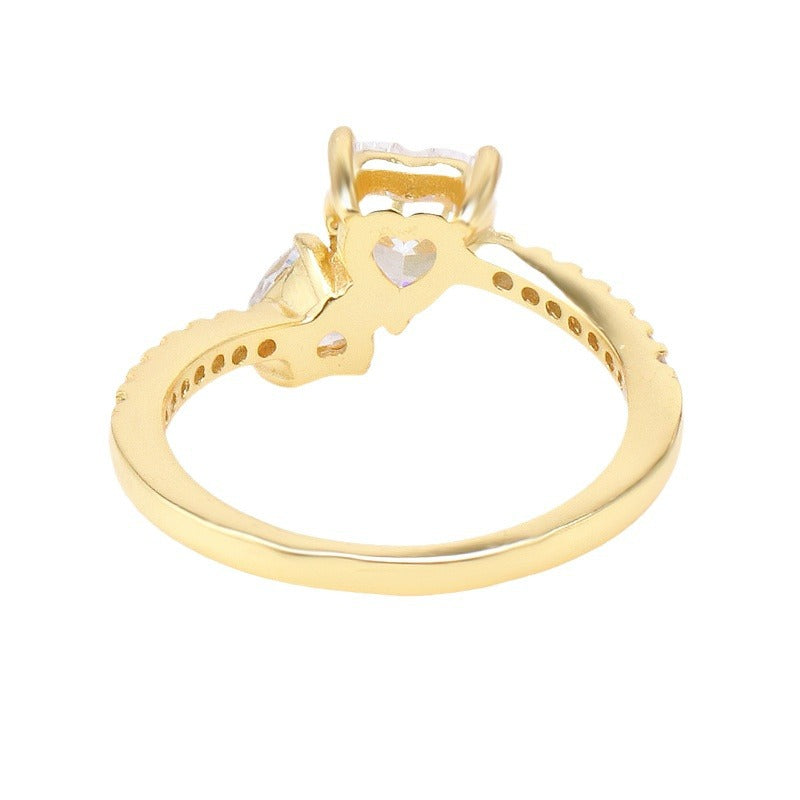Graceful Fashionable Heart To Love Heart-shaped Mother's Rings