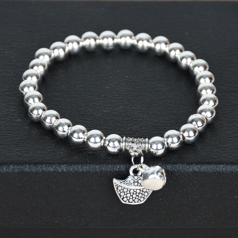 Chinese Style Large Sier Female Lotus Seedpod Bracelets