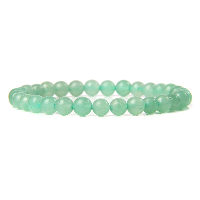 Women's & Men's Single Circle Beaded Natural Agate Stone Bracelets
