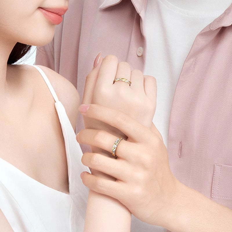 Women's & Men's Pair For Couple Finger One Light Rings