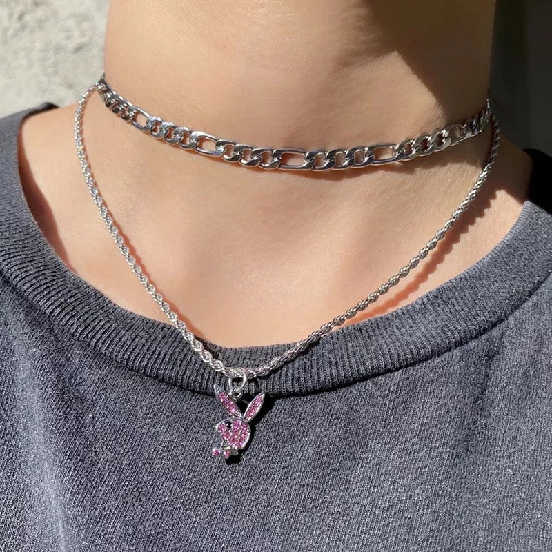 Steel Rabbit Hip Hop Fashion Personality Necklaces