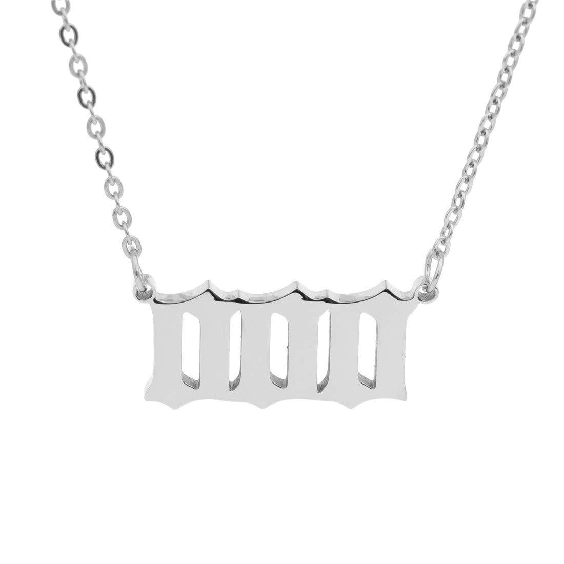 Digital Female Number Stainless Steel Clavicle Necklaces