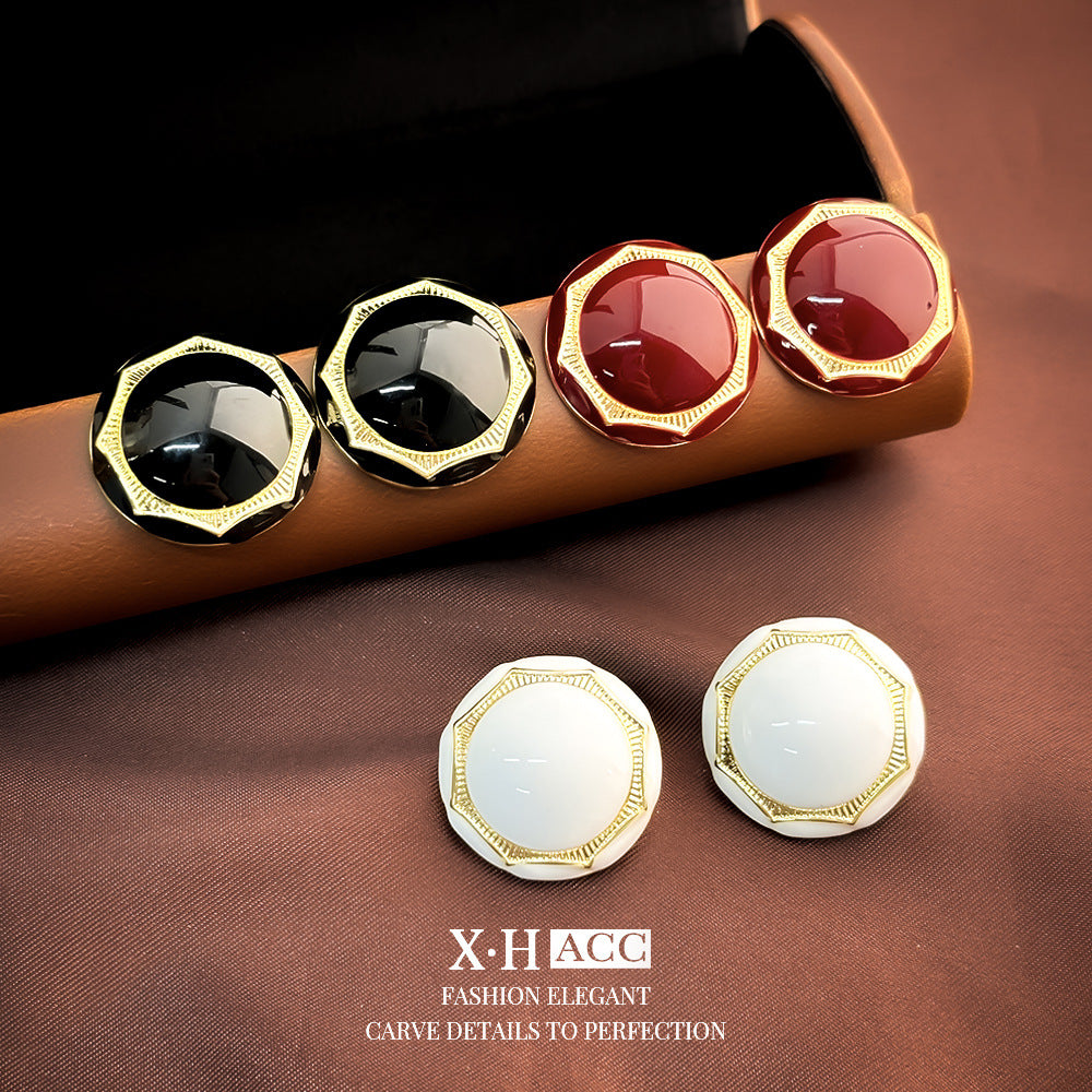 Women's Oil Sun Flower Ear Niche Retro Earrings