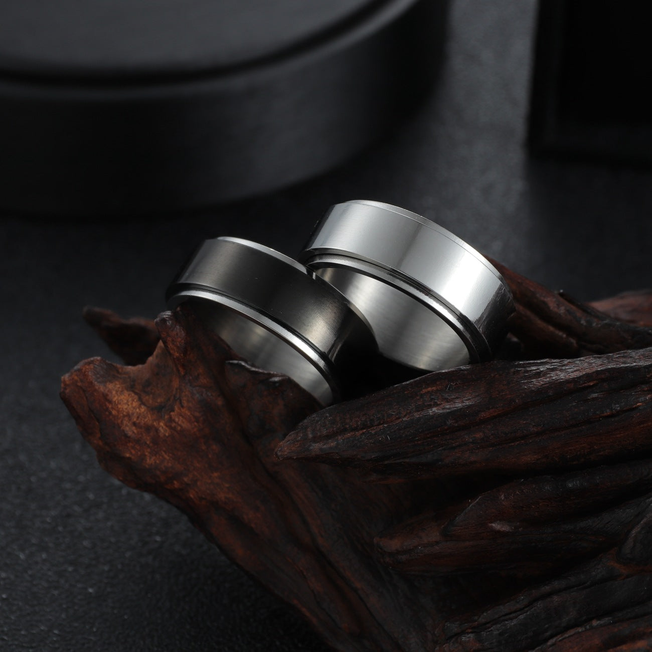Men's Ornament Trendy Jewellery Width Titanium Steel Rings