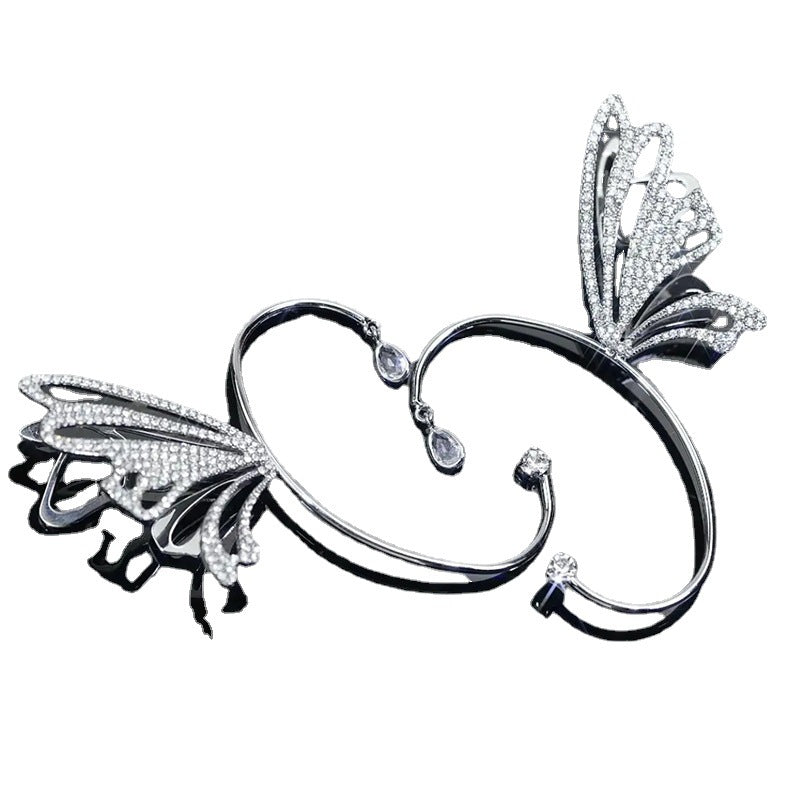 Clip Full Diamond Retro Three-dimensional Smart Earrings