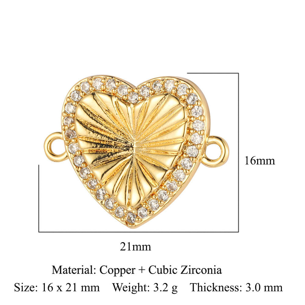 Copper Zircon Ornament Accessories Dripping Oil Pendants