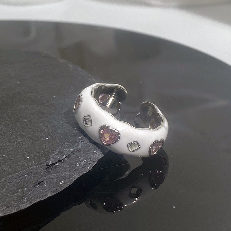 Cream Style Niche Design Personality Cartoon Creative Rings