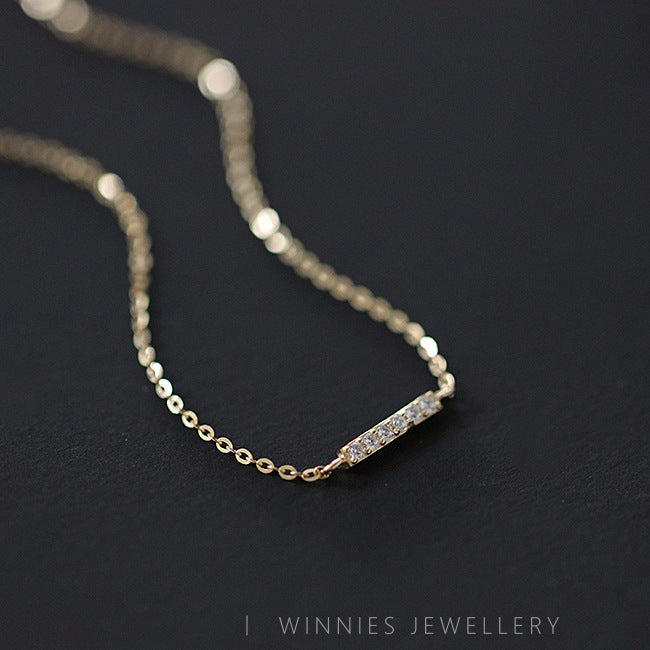 Women's Sier Gold Plated Zircon Inlaid Diamond Mini Bracelets