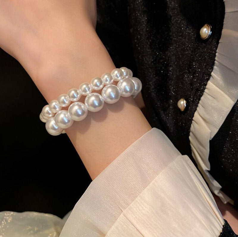 Retro Simple Stretch Pearl String Beads High Sense Bracelets