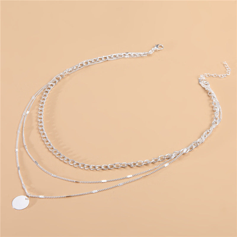 Women's & Men's Ornament Clavicle Chain Short Sweater Crystal Necklaces
