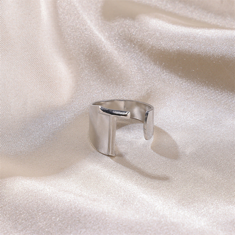 Letters Female Style Fashion Knuckle Personality Vintage Stainless Rings