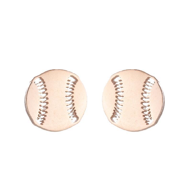 Retro Sports Olive Football Series Female Earrings