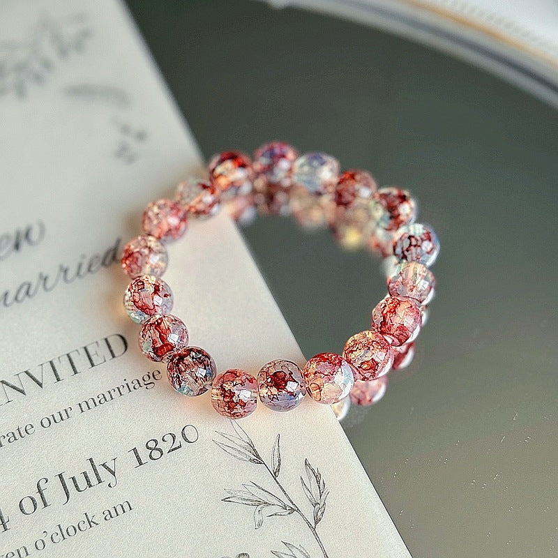 Purple Crystal Female Pliable Temperament Rosary Decompression Hand Bracelets