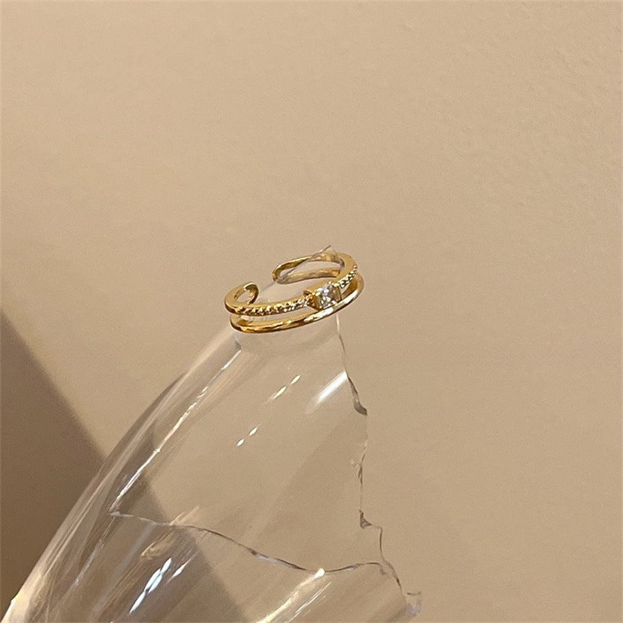 Sier Niche Gentle Natural Colored Gems Female Rings