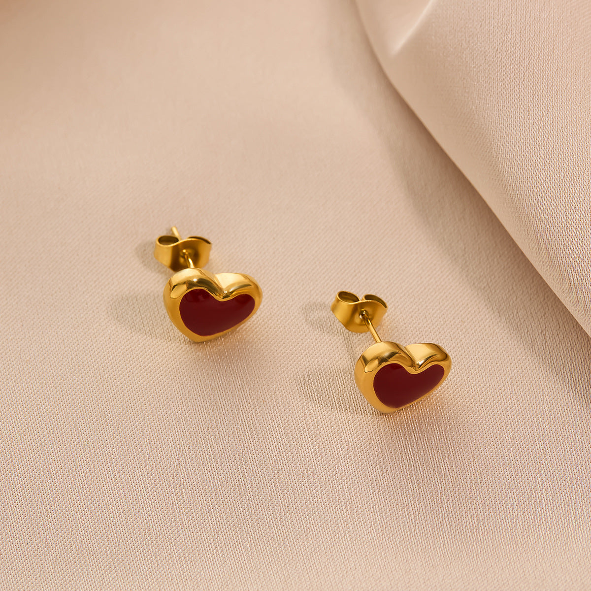 Niche Sweet Vitality Pink Heart Red Rings