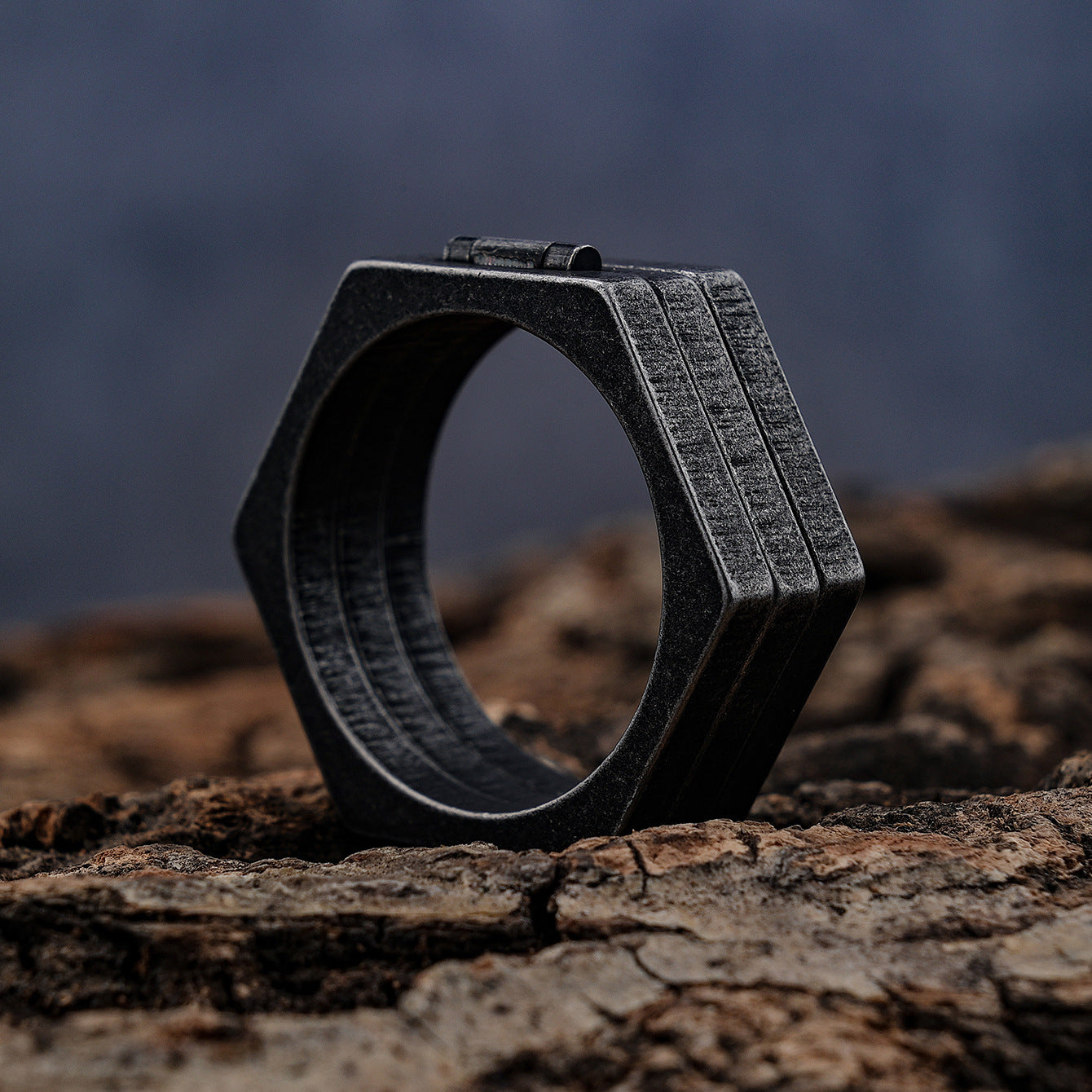 Men's Retro Titanium Steel Brass Knuckle Personality Rings