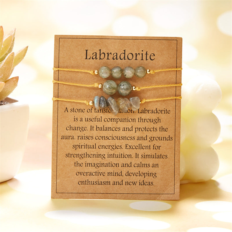 Stone Beaded Suit Citrine Irregular Gravel Bracelets