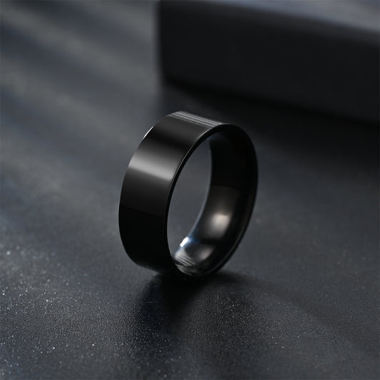 Inner Ball Outer Flat Can Carve Writing Rings