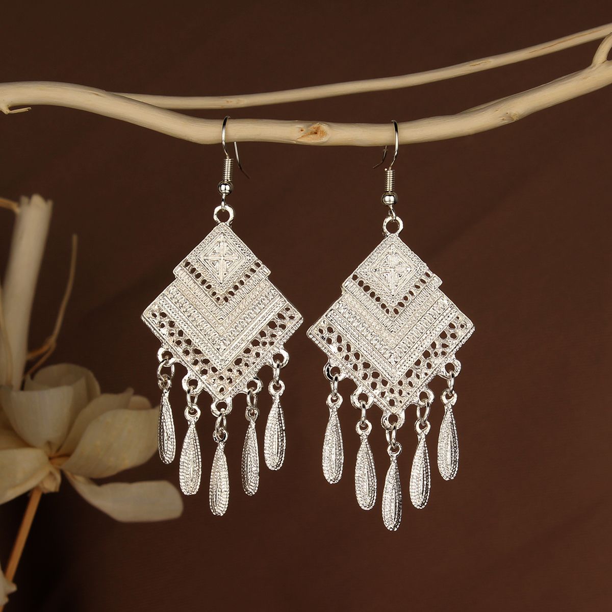 Chinese Style Retro National Miao Sier Earrings