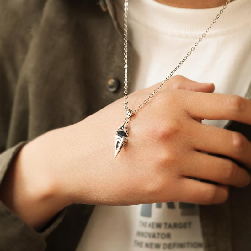 Men's Hip Hop Rhombus Personality Handsome Clavicle Necklaces