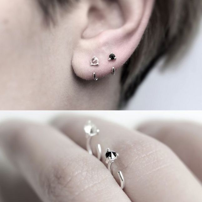 Women's Diamond Shaped Ear Hook Semicircle Fashion Simple For Rings
