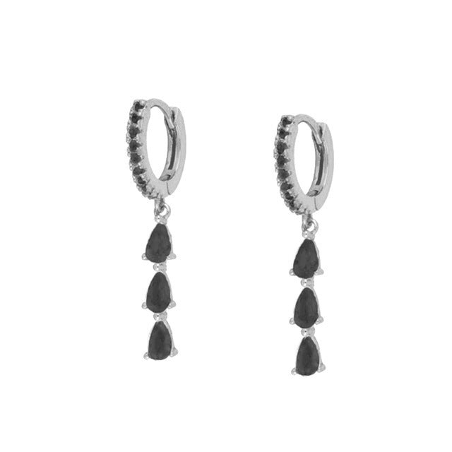 Stylish Water Drop Shaped Tassel Female Color Earrings