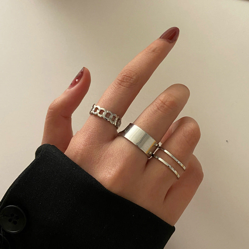 Smiley Twist Weave Female Index Finger Retro Rings