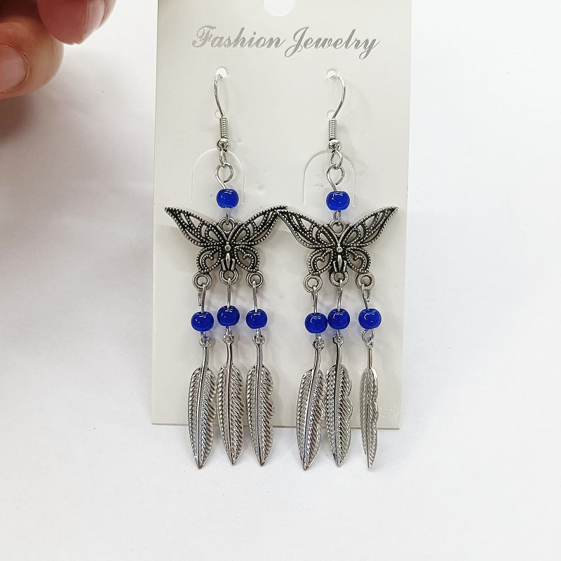 Color Short Small Butterfly Simple Bohemian Earrings
