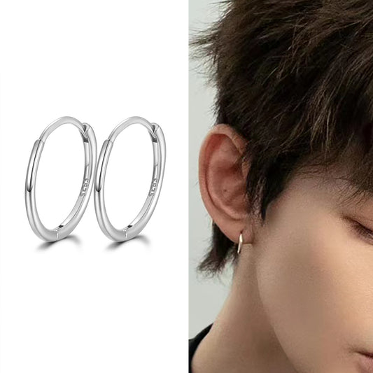 Women's Sier Simple High Sense Ear Geometric Earrings